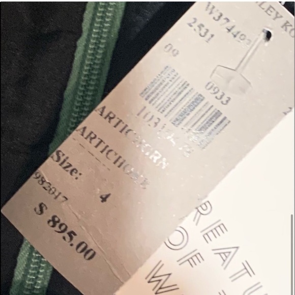 Creatures of the Wind Green Leather Mini Skirt. - Picture 6 of 6